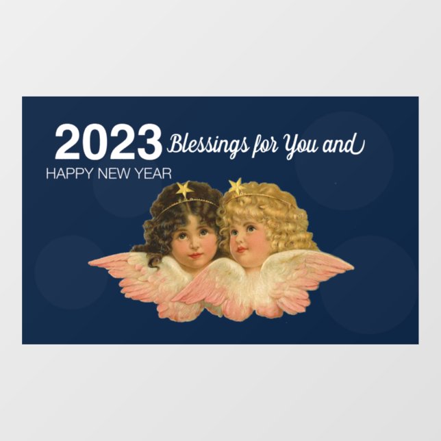 2023 Angels New Year Window Cling (Sheet)