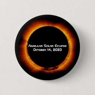2023 Annular Solar Eclipse 2 Inch Round Button