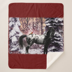 2023 Appaloosa & Cardinals Sherpa Blanket