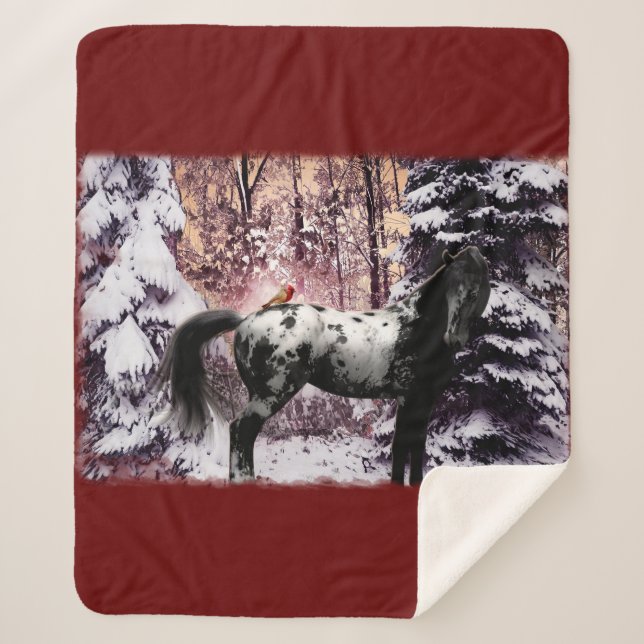 2023 Appaloosa & Cardinals Sherpa Blanket (Front)