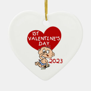2023 Baby Boy Heart 1st Valentine's Day Ornament