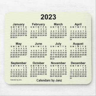 2023 Beige Calendar by Janz Mouse Pad