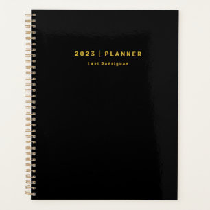 2023 Black and Gold Monthly/Weekly Non-Dated Planner