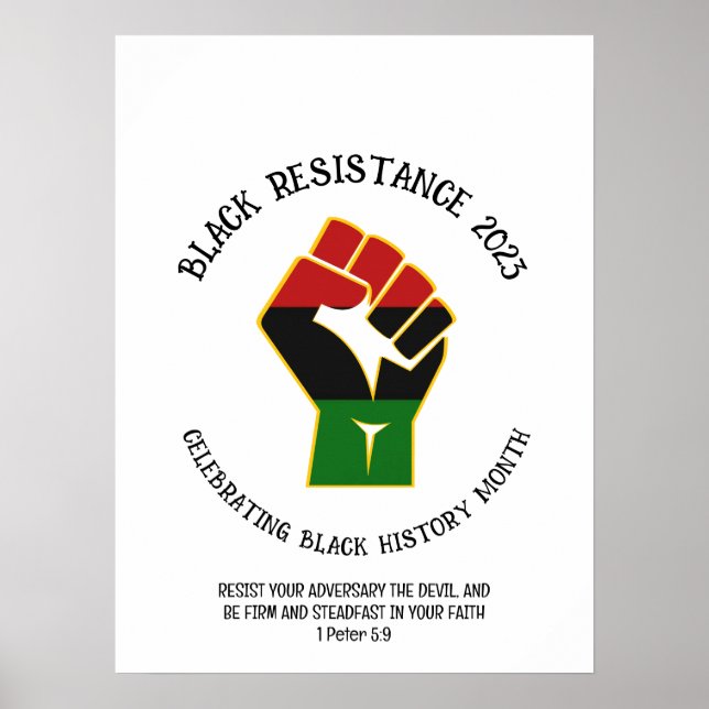  2023 BLACK HISTORY MONTH Resistance Poster (Front)