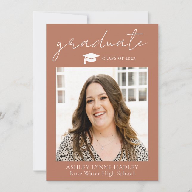 2023 Boho Photo Graduation Announcement (Front)