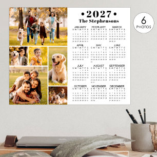 2023 Calendar 6 Photo Collage Personalized Poster