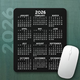 2023 Calendar - black background - Vertical Mouse Pad