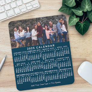 2023 Calendar Blue Personalized Photo Name Bold Mouse Pad