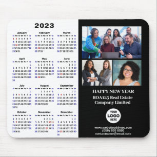 2023 Calendar Business Photo Company Logo Custom Mouse Pad