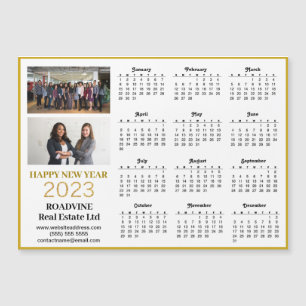 2023 Calendar Business Photo Modern Magnetic Card