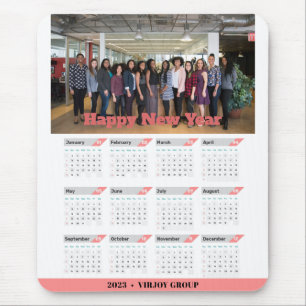 2023 Calendar Business Photo Rose Gold Mouse Pad