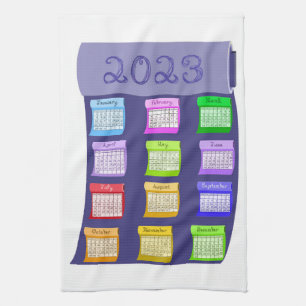 2023 calendar Fabric Bolt Bolts of Fabrics Kitchen Towel