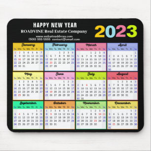 2023 Calendar Modern Colourful Custom Business Mouse Pad