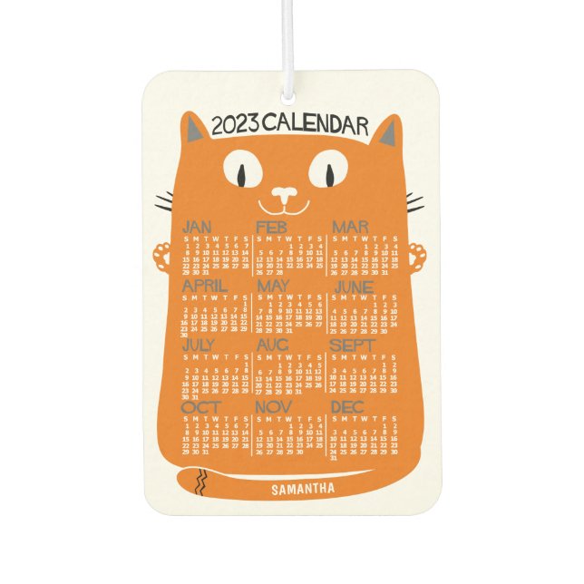 2023 Calendar (See Description for New Version) Air Freshener (Front)