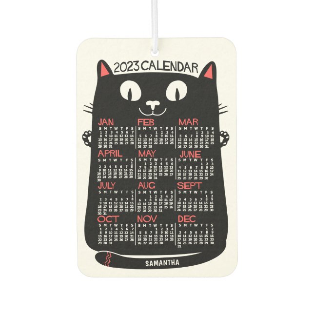 2023 Calendar (See Description for Newest Version) Air Freshener (Front)