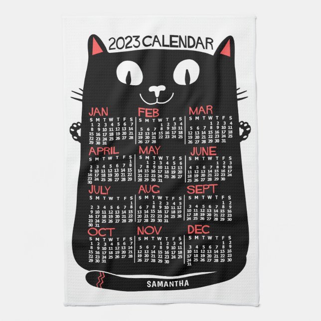 2023 Calendar (See Description for Newest Version) Kitchen Towel (Vertical)