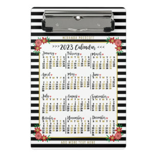 2023 Calendar (See Description for Newest Version) Mini Clipboard