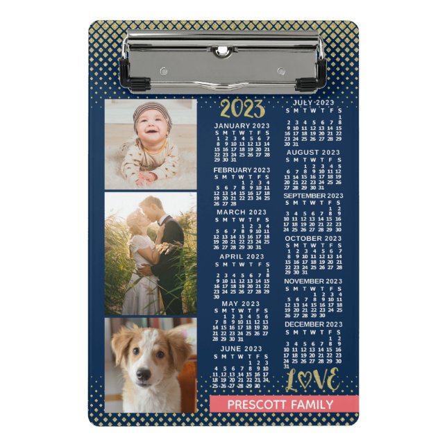2023 Calendar (See Description for Newest Version) Mini Clipboard (Front)