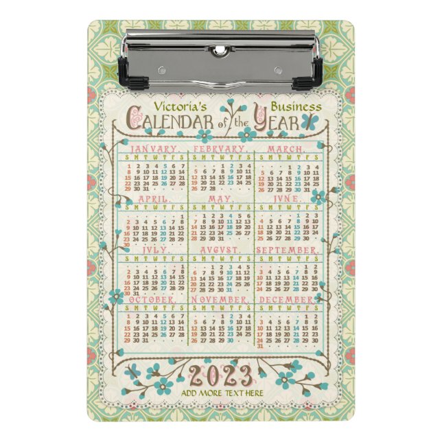 2023 Calendar (See Description for Newest Version) Mini Clipboard (Front)