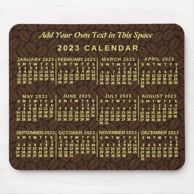 2023 Calendar (See Description for Newest Version) Mouse Pad (Front)
