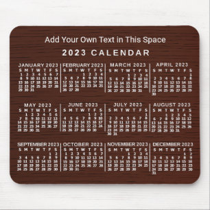 2023 Calendar (See Description for Newest Version) Mouse Pad