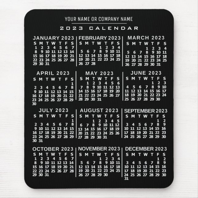 2023 Calendar (See Description for Newest Version) Mouse Pad (Front)