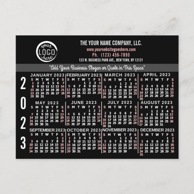 2023 Calendar (See Description for Newest Version) Postcard (Front)