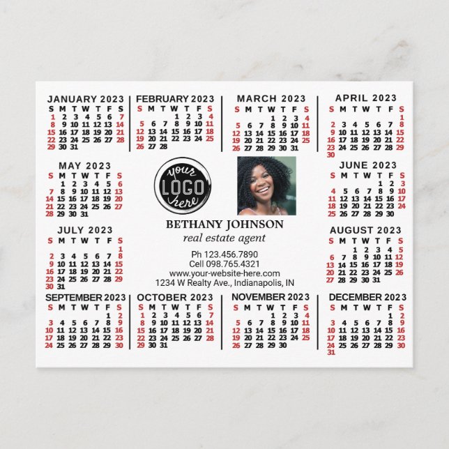 2023 Calendar (See Description for Newest Version) Postcard (Front)