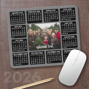 2023 Calendar with Photo in the Centre Grey Mouse Pad