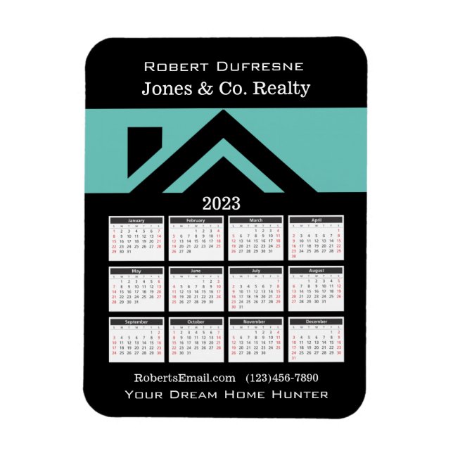 2023 Calendrier Maison Magnet personnalisé (Vertical)