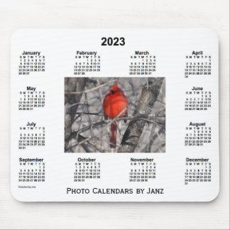 2023 Cardinal Framed Photo Calendar by Janz Mouse Pad