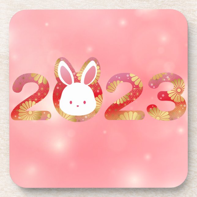 2023, Chinese New Year, Rabbit  Coaster (Front)