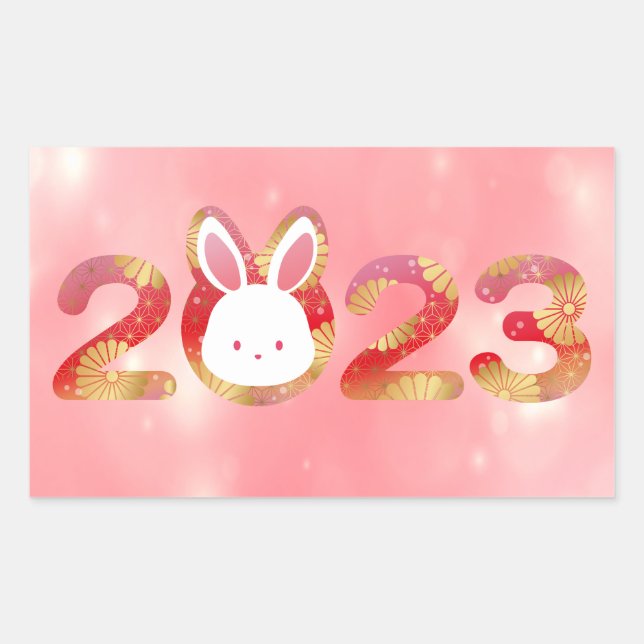 2023, Chinese New Year, Rabbit  Sticker (Front)