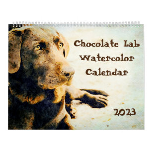 2023 Chocolate Lab Dog Lama Gift Labrador Lovers  Calendar