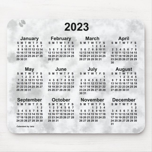 2023 Cloudy Days Calendar by Janz Mouse Pad (Front)