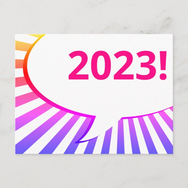 2023 comic bubble postcard (Front)