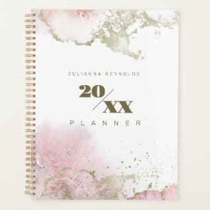 2023 Cosmic Gold & Pink Abstract Planner