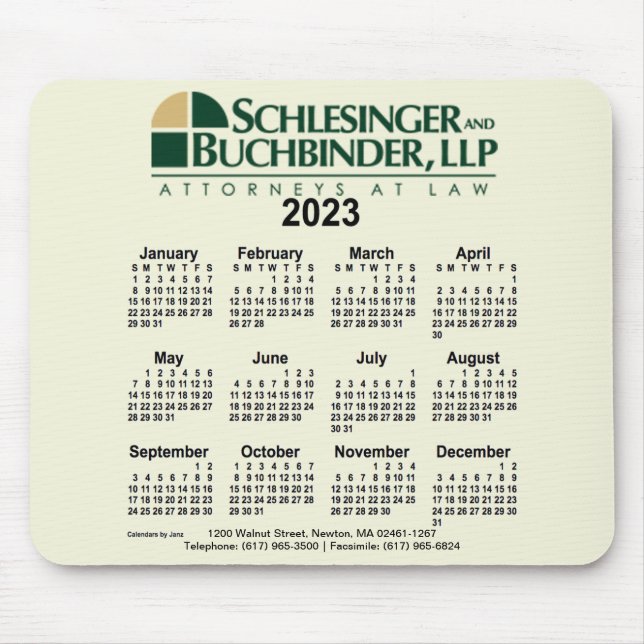 2023 Custom Calendar by Janz Mouse Pad (Front)