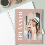 2023 Custom Photo Blush Pink Planner<br><div class="desc">This stylish 2023 Planner features modern typography and a photo template on a blush pink, rose gold background.
Easily customizable with your photo, year, and name.</div>