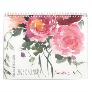 2023 Deux pages Moyen, Calendrier blanc