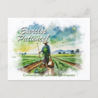 2023 Exercise Patience! JW Convention Postcard