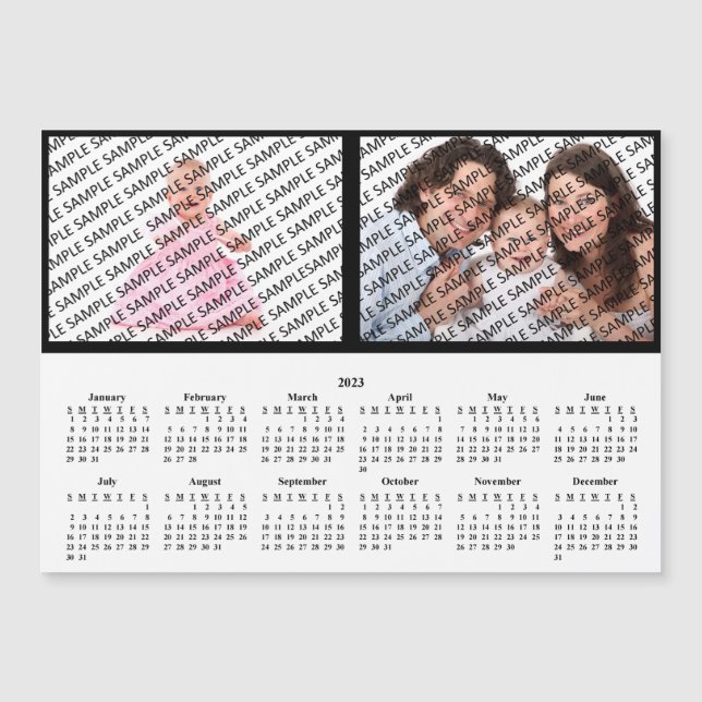 2023 Family Portrait Custom Magnetic Calendar  (Front)