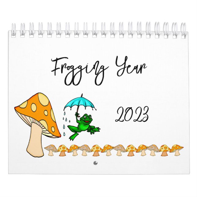 2023 Frogging Calendar Frogging Mushroom  (Cover)