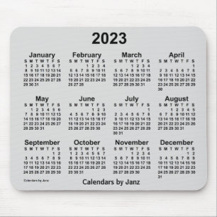2023 Gainsborough Grey Calendar by Janz Mouse Pad
