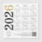 2023 Gold White Calendar Logo QR Code Business
