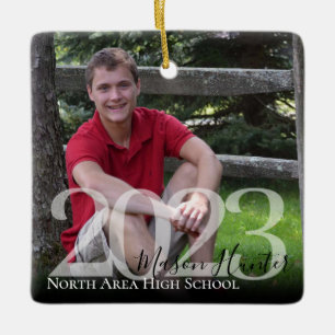 2023 Graduation Photo Ceramic Ornament