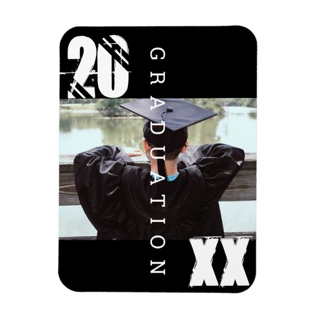 2023 Graduation Typographie Bold Photo Magnet (Vertical)