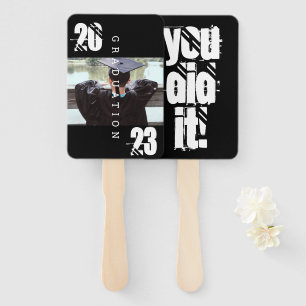 2023 Graduation Typography Bold Photo Party Hand Fan