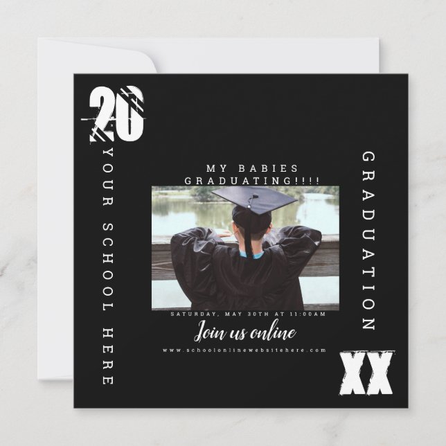 2023 Graduation Typography Bold Photo Preschool  (Front)