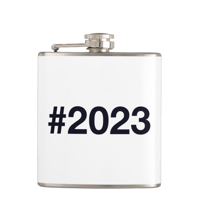2023 Hashtag Hip Flask (Front)